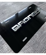 3D Bronco Chrome On Black License Plate New Aluminum Universal Fits All ... - $1,407.85 MXN