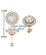 Eigener 14k Weiss Gold Ohrclips Mit Moissanit - $1,065.77 CAD