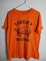 Orange T-Shirt &quot;Turtley Awesome&quot; Men&#39;s Size XL - $183.29 MXN