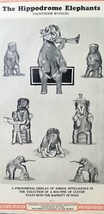 Antique 1926 Vaudeville Act Poster THE HIPPODROME ELEPHANTS Pachyderm Wo... - $36.00
