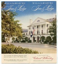 Williamsburg Inn &amp; Lodge Brochure 1950&#39;s Colonial Williamsburg Virginia - £25.40 GBP