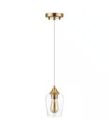 Merra 1-Light Antique Brass Pendant Ceiling Downward Light with Glass Shade - $19.50