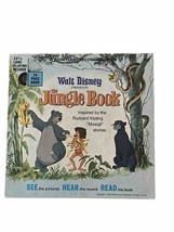 Vintage Walt Disney Jungle Book And Record 7&quot; 33RPM Vinyl LLP-319 1967 - $193.38 MXN