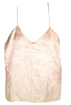 Vintage Top Pink Crinkle Cami babydoll lingerie Sz S Mirella New York - £15.55 GBP
