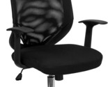 Executive Black Mesh Swivel Office Chair With Arms By Flash Furniture. - £178.56 GBP