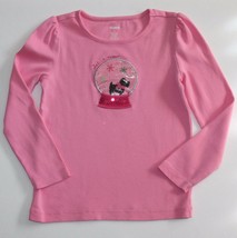Gymboree Cheery All The Way Girls Let It Snow Scottie Dog Globe Top Shirt size 5 - £7.86 GBP