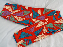 Womens LuLaRoe OS One Size Leggings Red Purple Dark Turquoise Aqua - $6.68
