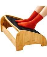 Huanuo Bamboo Foot Rest For Under Desk At Work, Ergonomic Foot Rest With... - $53.11 CAD