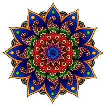 New Design Diwali Rangoli Stickers for Home Decoration Multicolour, 16 x 16 Inch - £15.89 GBP