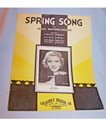 Vintage Spring Song by Felix Mendelssohn Sheet Music-Joy Finley - $9.50