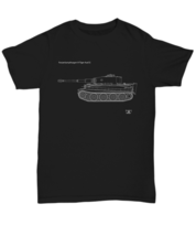 Tiger Tank Blueprint army german t-shirt - Unisex Tee - £16.82 GBP+