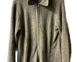 Croft &amp; Barrow Womens M Tan Soft Full Zip Cardigan Sweater Mock Neck - $9.93
