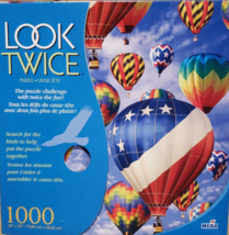 MEGA Brand LOOK TWICE 1000 Piece Puzzle featuring Hot Air Balloons - £15.02 GBP