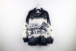 Vtg 90s Art Unlimited Women XL Snowflake Farm Horse All Over Print Fleec... - $2,786.55 MXN