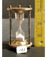 Vintage Game Timer 3.5 Minutes Brass Plated? Hour Glass Shape - £5.49 GBP