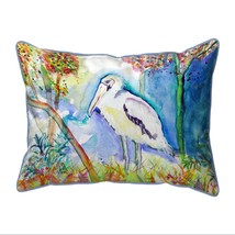 Betsy Drake Summer Wood Stork Small Indoor Outdoor Pillow 11x14 - £39.56 GBP