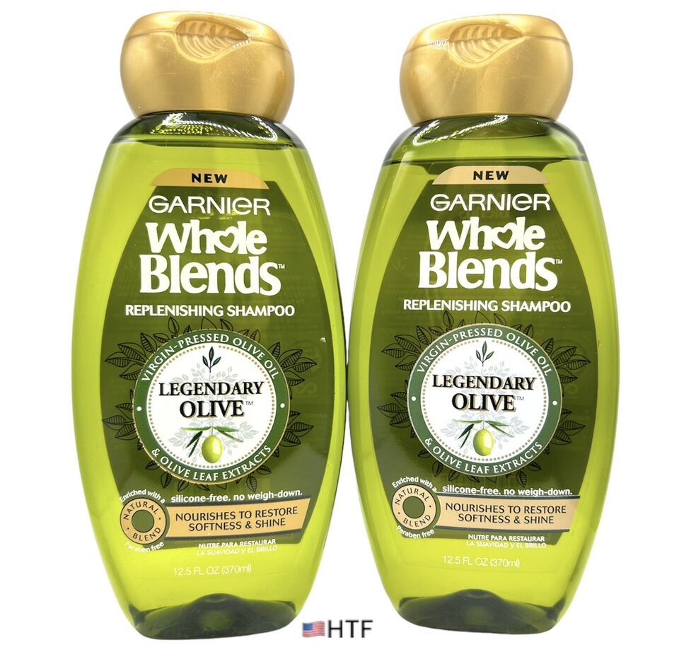 2x Garnier Whole Blends Legendary Olive Replenishing Shampoo 12.5 Fl Oz NEW - $48.46