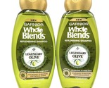 2x Garnier Whole Blends Legendary Olive Replenishing Shampoo 12.5 Fl Oz NEW - £38.59 GBP