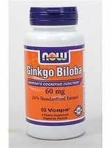 NOW- Ginkgo Biloba 60 mg 60 vegcaps - £9.08 GBP