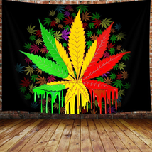 Marijuana Leaf Tapestry Reggae Rasta Tapestry Wall Hanging For Bedroom 60&quot;x40&quot; - £17.27 GBP