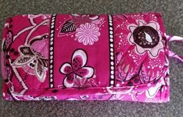 Pink Quilted ~ Cotton Fabric ~ All In One ~  Crossbody Wallet - $30.00