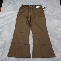 Dickies Pants Womens LP Brown Scrubs Cargo Pockets Medical Uniform Bottoms - $19.68