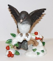 Lovely 1991 Lenox Fine Porcelain DARK-EYED Junco Garden Bird Collection Figurine - $32.66