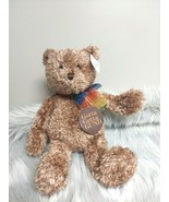 VTG GUND Bearessence Brown Teddy Bear Rainbow Bow 16&quot; Tall Plush w/ Tags... - £13.97 GBP