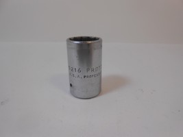Proto Professional Tools 1/2&quot; SAE  Socket 3/8&quot; Drive 12 Point 5216 Made In USA - £3.91 GBP