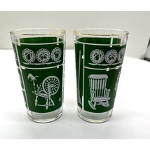 Vintage Libbey Colonial Americana Homestead Drinking Glasses Set of 2 MCM 12 Oz. - £18.64 GBP