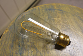 LOT: 4x LED Edison Bulbs ST18, Curved Vintage Hairpin Filament, 4 watt (... - $48.96