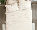Queen size Ivory Beige 6-Piece Wrinkle Resistant Microfiber/Polyester Sh... - $85.70