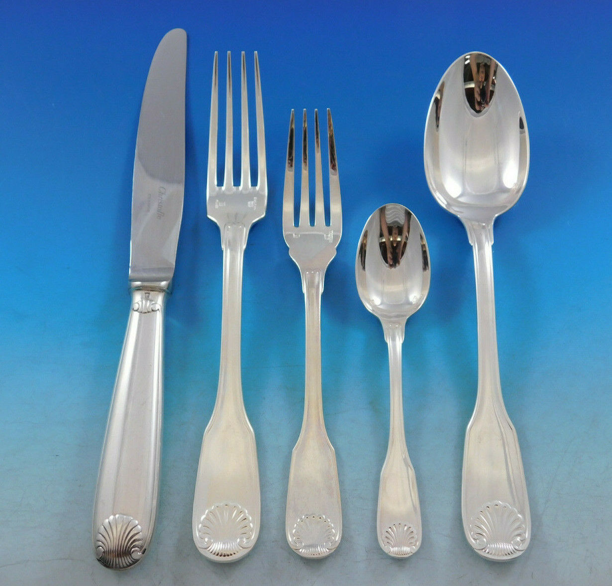 Primary image for Vendome Arcantia Christofle Silverplate Flatware Set 24 Service 144 pcs Dinner