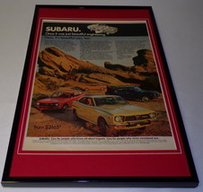 1972 Subaru GL Coupe Framed 11x17 ORIGINAL Vintage Advertising Poster - $69.29