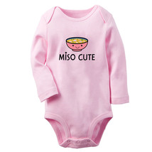 Miso Cute Novelty Print Baby Bodysuit Newborn Romper Infant Jumpsuit Long Sleeve - £9.43 GBP