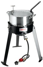 Bayou Classic 2212 Aluminum Outdoor Fish Cooker, Black and Silver - $113.89