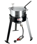 Bayou Classic 2212 Aluminum Outdoor Fish Cooker, Black and Silver - $155.69 CAD