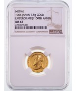 1966 Japan Gold Medal Emperor Meiji 100th Anniversary Graded by NGC as M... - $150,710.12 MXN