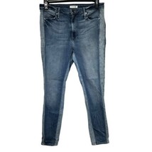 good american good waist jeans Two Tone side Leg stripe Stretch size 12/31 - £31.00 GBP