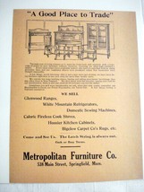 1918 Ad Metropolitan Furniture Co., Springfield, Mass A Good Place to Trade - £6.38 GBP