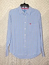 Aeropostale Slim Fit Blue Checkered Plaid Button-Up Long Sleeve Dress Shirt Sz S - £11.85 GBP