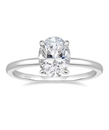 3CT 925 Sterling Silver Engagement Rings Oval Cut Solitaire Cubic Zircon... - £20.81 GBP