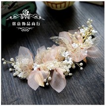 Korean silk yarn flower bride headdress beauty bride wedding hair access... - £13.27 GBP