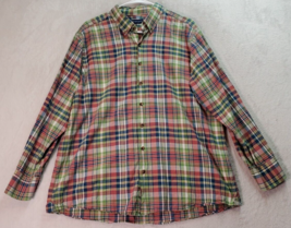 Proper Cloth Dress Shirt Mens 17.5 Multi Plaid Long Sleeve Collared Butt... - $18.85