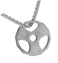 BaBakiak Dumbbell Necklace Fitness Gym, Weight Plate Barbell - £34.66 GBP
