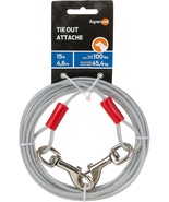 Heavy Duty Vinyl Tie Out Cable Clear Break Strength 2000 Lbs 15 Ft Cable... - $17.33