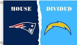 New England Patriots and San Diego Chargers Divided Flag 3x5ft - £13.51 GBP