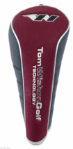 TOM WISHON GOLF DRIVER, FAIRWAY OR HYBRID HEADCOVER. BURGUNDY NEOPRENE - $27.95