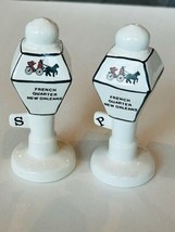 Salt Pepper Shakers vtg antique figurines French Quarter New Orleans Horse Drawn - £23.70 GBP