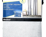 Your Zone 37x84 Inch Metallic Blackout Panel Rod Pocket Silver Sparkle - £19.15 GBP